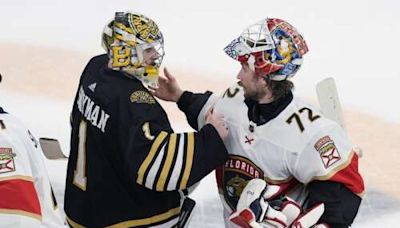 Bruins' braintrust says offseason priority is signing goalie Jeremy Swayman