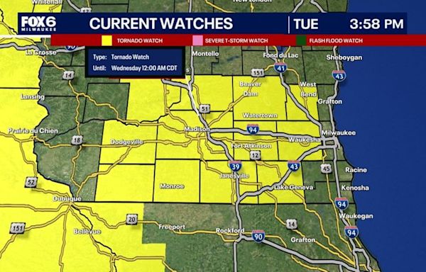 SE Wisconsin tornado watch Tuesday; what to know