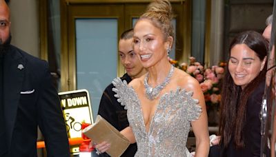 J.Lo Wears an Incredible Silver Schiaparelli Naked Dress to the 2024 Met Gala