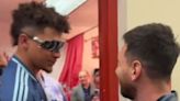 'Messi doesn't know who this guy is' fans joke as Inter Miami star meets Mahomes