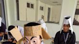 Students in Philippines wear creative ‘anti-cheating’ hats after professor gives them permission ‘to go wild’