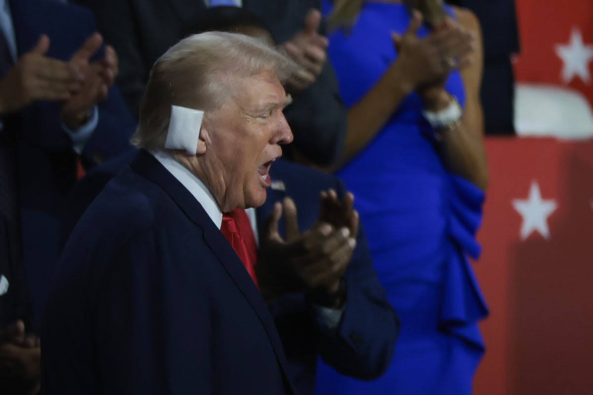 RNC 2024 live: Trump makes appearance with bandage on ear after being shot during assassination attempt