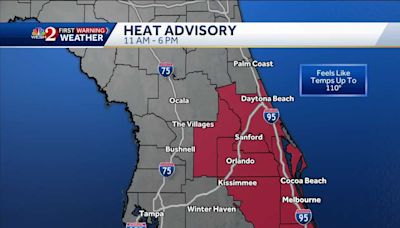 Impact Weather: Extreme temperatures return to Central Florida, heat advisory issued for many areas