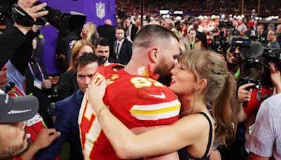 Travis Kelce Kisses Taylor Swift’s Shoulder in Sweet PDA Moment at Patrick Mahomes’ Charity Gala