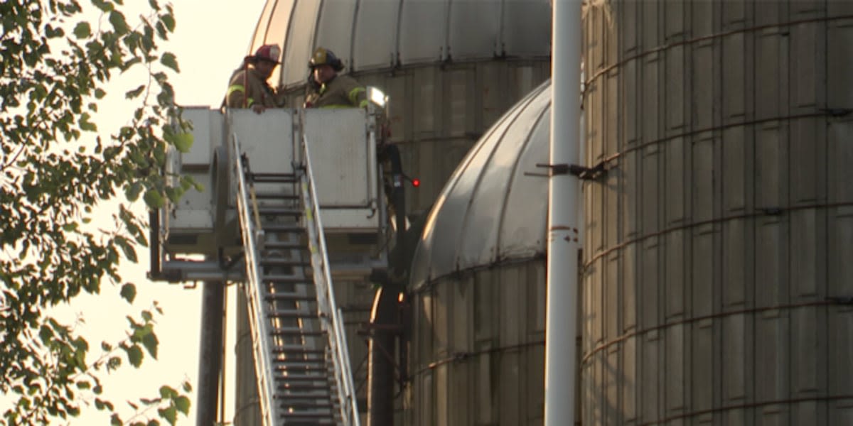 Silo catches fire at town of Clayton farm