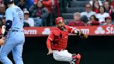 Angels catcher Kurt Suzuki OK after taking baseball to neck, passing out vs. Blue Jays