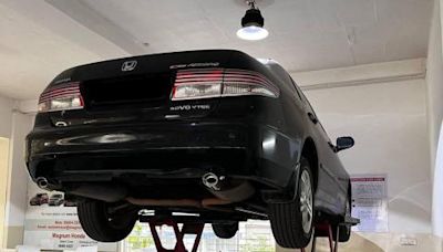 Installed a Sportscar-like exhaust on my Honda Accord V6 on a budget | Team-BHP