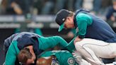Mariners' Justin Upton hit in helmet by pitch; Pitcher Michael Lorenzen blames MLB for slick baseballs