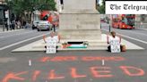 Pro-Palestine activists hold protest at Cenotaph