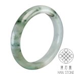 【漢石齋】天然翡翠A貨 手鐲玉鐲 飄花種(手圍18.4/版寬14.3mm)