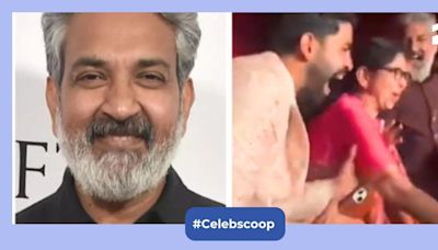 Watch: SS Rajamouli screams his lungs out and adorably hugs wife after 'Naatu Naatu' Oscar win