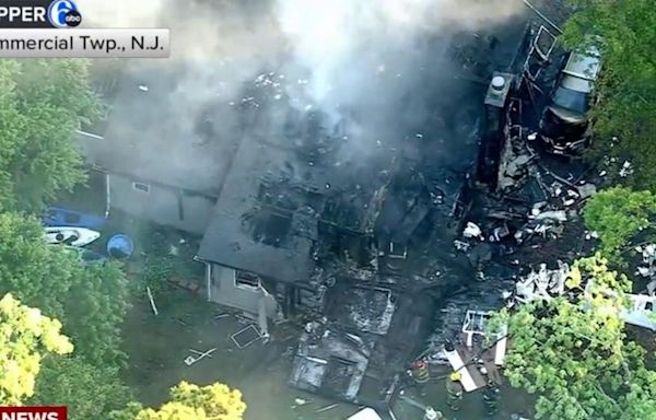 House destroyed after sound of explosion in Commercial Township, NJ