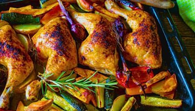 Jamie Oliver shares his paprika chicken dinner recipe that is only 5.ingredients