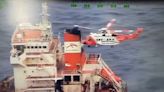 Video shows Irish Coast Guard carrying out chopper rescue from tanker