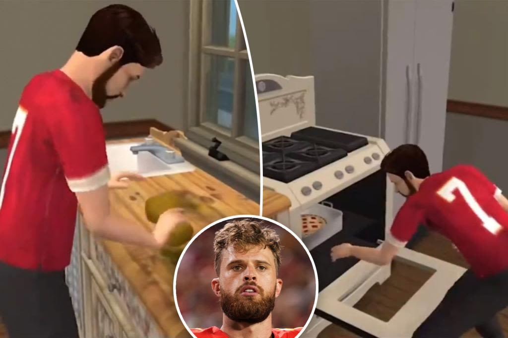 Chargers troll Harrison Butker with ‘Sims’ video of Chiefs kicker in kitchen after ‘homemaker’ commencement speech