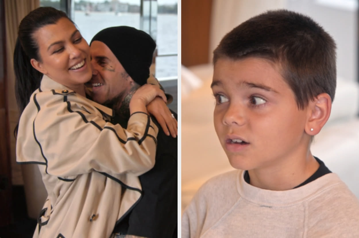 Kourtney Kardashian Barker And Scott Disick's Son Hilariously Dragged Travis Barker And His Mom For Their PDA On "The...