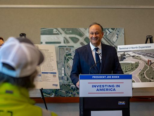 Second Gentleman praises president’s infrastructure investments at MSP airport