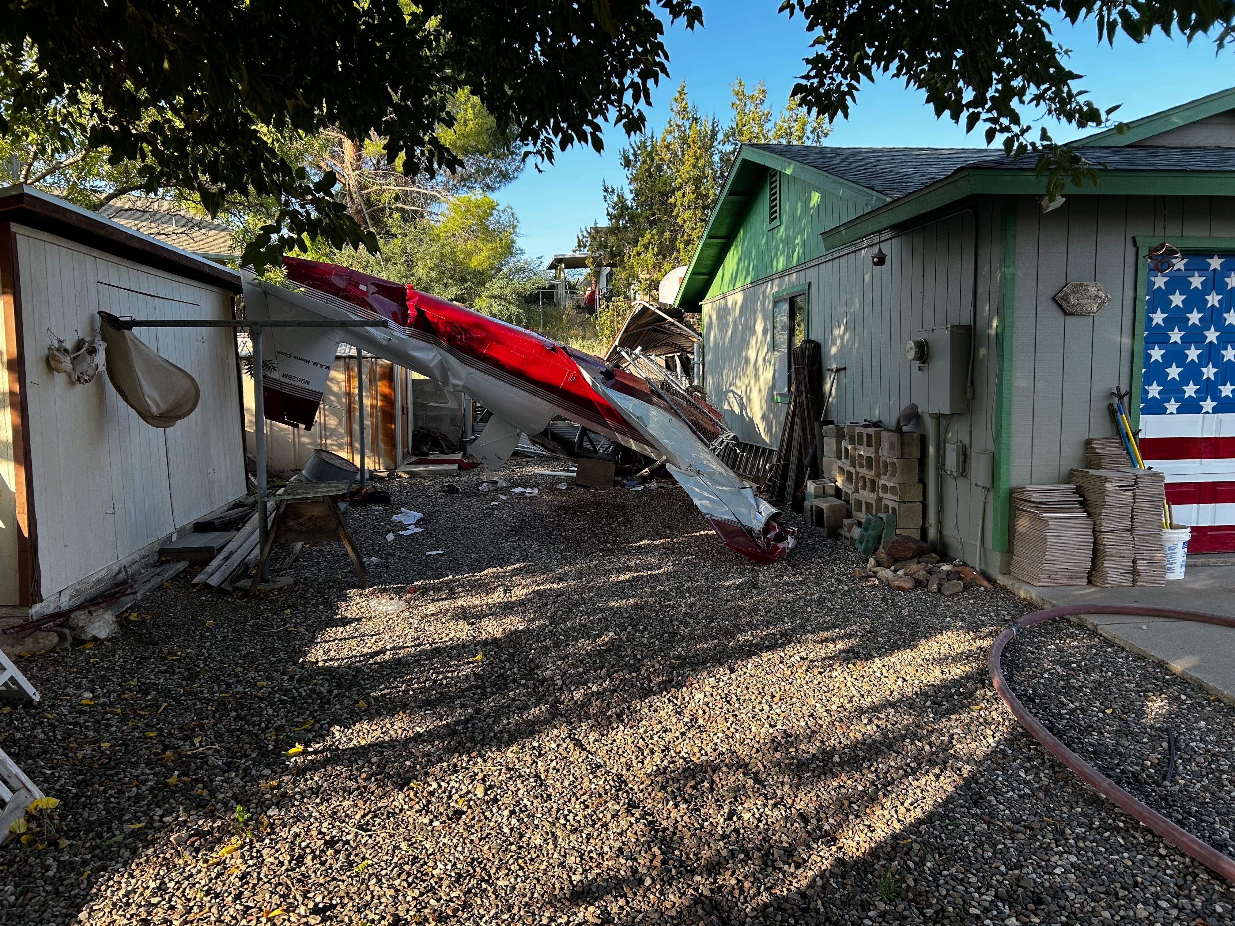 Pilot in hospital after crashing plane into Cottonwood home