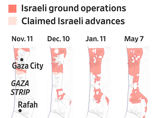 Israel’s Advance Toward Rafah, Shown in Maps