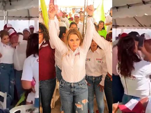 Candidata de Morena en Jalisco genera controversia; llega a mitin en aparente estado de ebriedad [VIDEO]