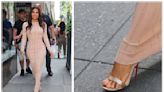 Eva Longoria Looks Perfectly Pink in Metallic Christian Louboutin Sandals While Promoting ‘Land of Women’ in New York City