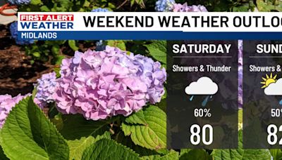 FIRST ALERT WEATHER: Some showers & thunder around for this weekend!