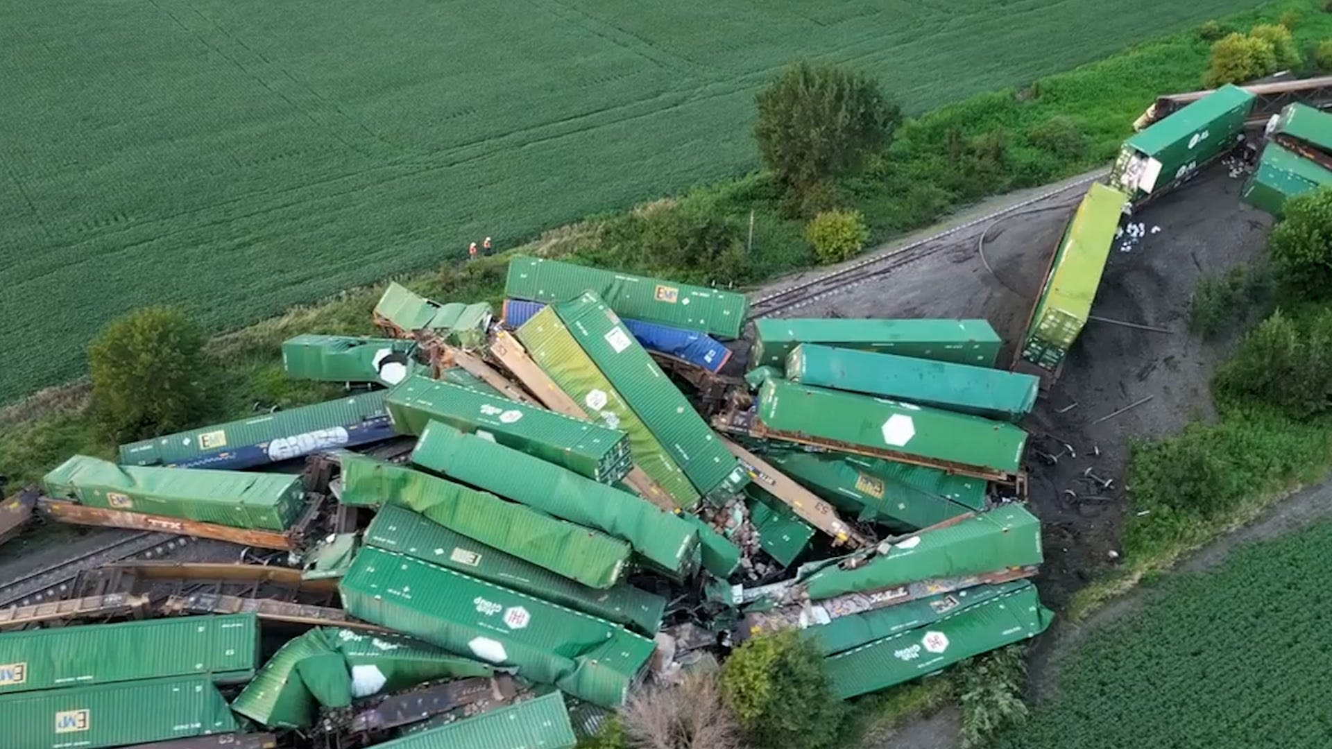 See dozens of cars on their side after Iowa train derailment near Glidden. What we know.