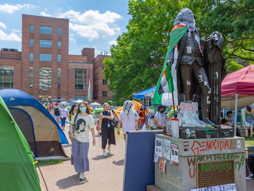 Map shows states with no campus protests