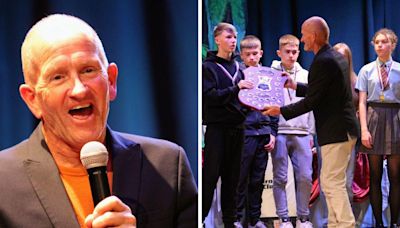 Olympics legend Eddie ‘The Eagle’ descends on school for ‘inspirational’ night