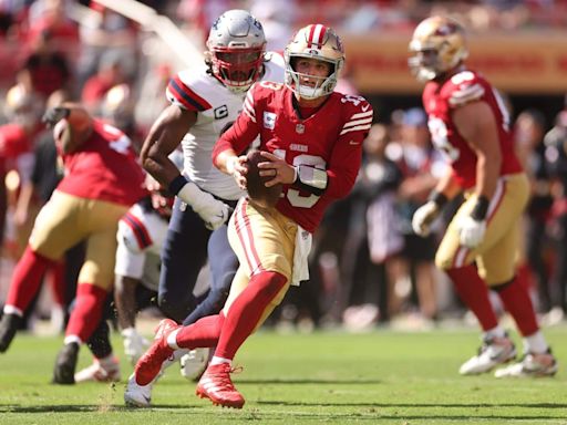 Brock Purdy touts his wheels, flashes deep ball as 49ers’ stabilizing force against Patriots