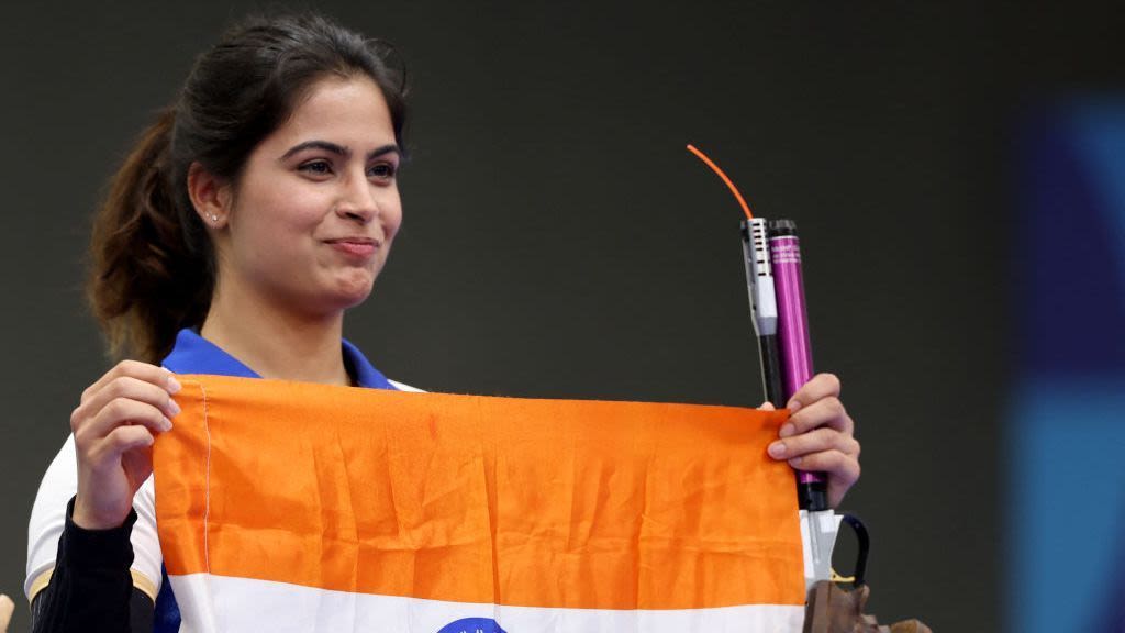 Manu Bhaker makes history, wins bronze in 10m pistol mixed team with Sarabjot Singh