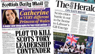 Scotland's papers: Findlay threat and 'battle' for GB energy