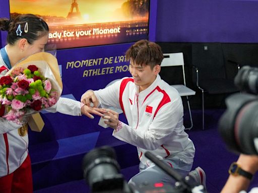 Olympian wins gold medal, then gets proposed to