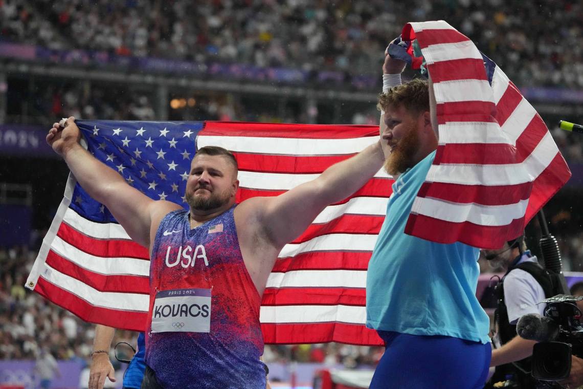 2 Team USA Olympians medal in shot put — including Penn State alum after clutch performance