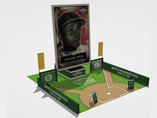 Giant baseball card of Satchel Paige coming to Busch Stadium