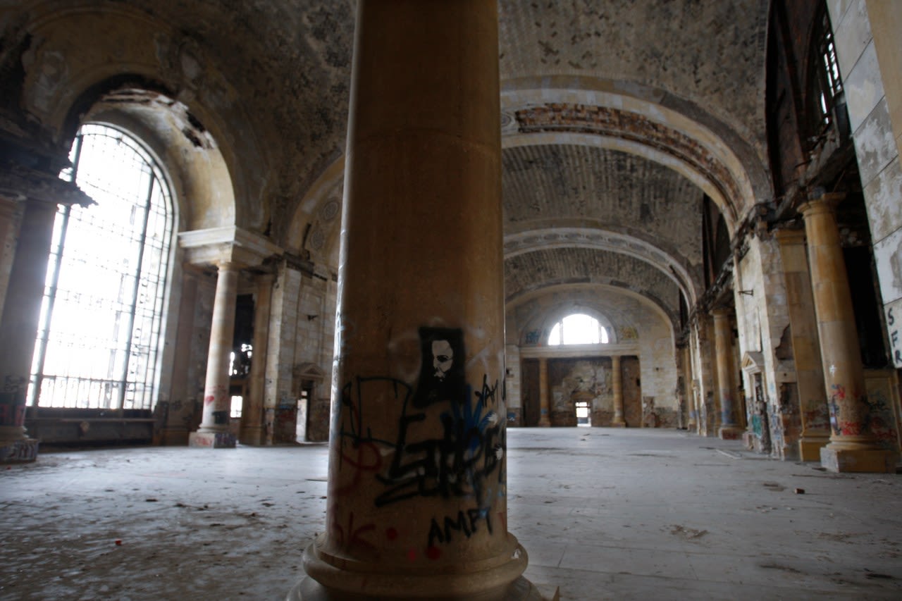 From decay to dazzling. Ford restores grandeur to former eyesore Detroit train station