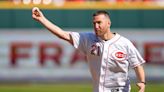 Todd Frazier throws out first pitch on Cincinnati Reds' Opening Day at GABP