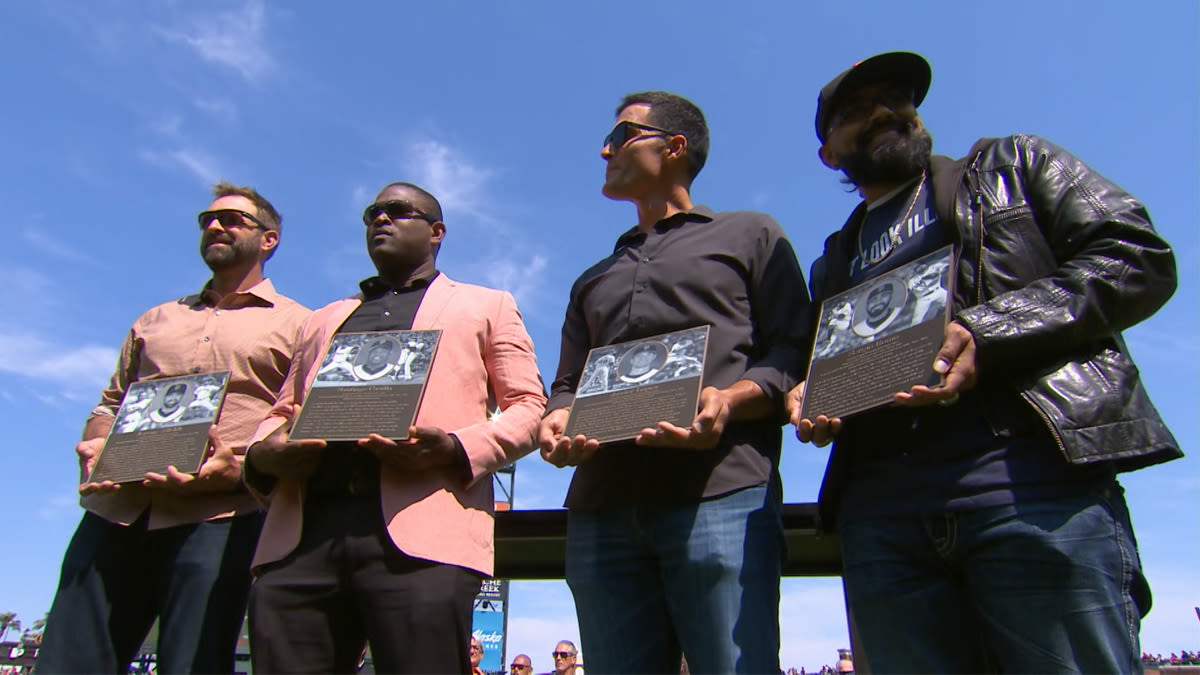 Giants put Core Four on their Wall of Fame in joyful ceremony