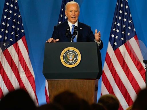 Biden heading to Michigan for rally after high-stakes news conference