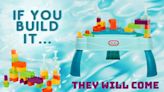 The Little Tikes Build & Splash Water Table is even more fun for building block-obsessed parents