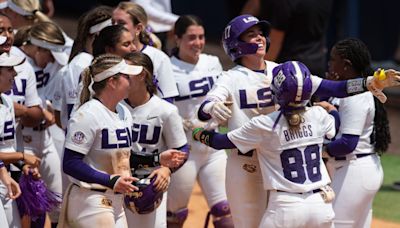 LSU Tigers softball defeats Alabama Crimson Tide in the first round of the SEC tournament