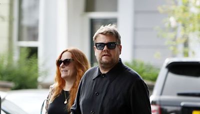 James Corden looks calm and casual following feud with Lily Allen