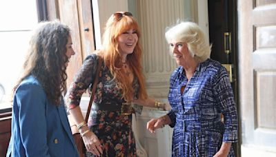 Queen Camilla Goes Vibrant in Blue Midi Dress With Charlotte Tilbury and Rose Hanbury for Badminton Horse Trials