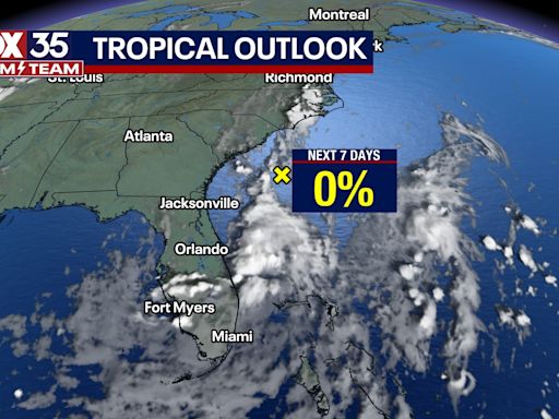 NHC lowers development odds of tropical disturbance that popped up off Florida coast this week