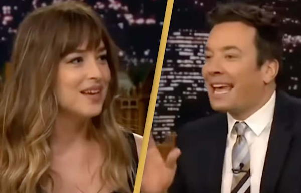 Jimmy Fallon called out by Dakota Johnson for repeatedly interrupting her during extremely embarrassing interview