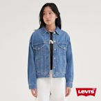 Levis 女款 90年古著牛仔外套 / 寬袖設計 / Cool輕薄清爽布料 / 中藍色水洗