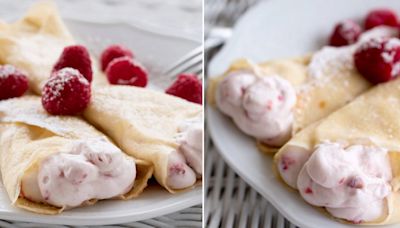 Delicate and delicious raspberry cream buttermilk crepes for Mother's Day: 'Suited to treating moms'
