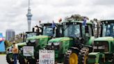 New Zealand farmers hit streets to protest cow-burp tax plan