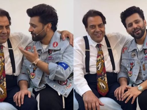 Dharmendra Hums Yeh Dil Tum Bin Kahin Lagta Nahin With Singer Rahul Vaidya: Watch