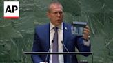 Israeli envoy shreds copy of UN Charter, denounces resolution granting Palestine new rights